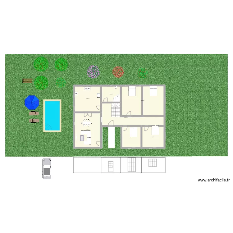 Maison Hadi 1. Plan de 7 pièces et 176 m²