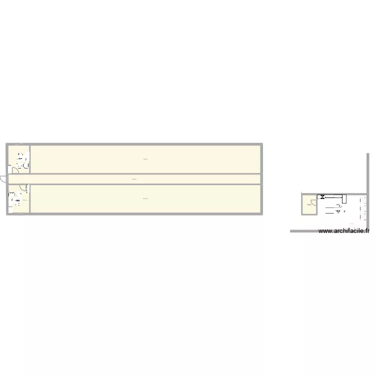 bureaux siege. Plan de 6  et 346 m²