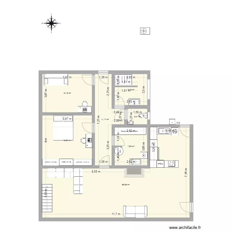 Maison Lescarran 14 06. Plan de 