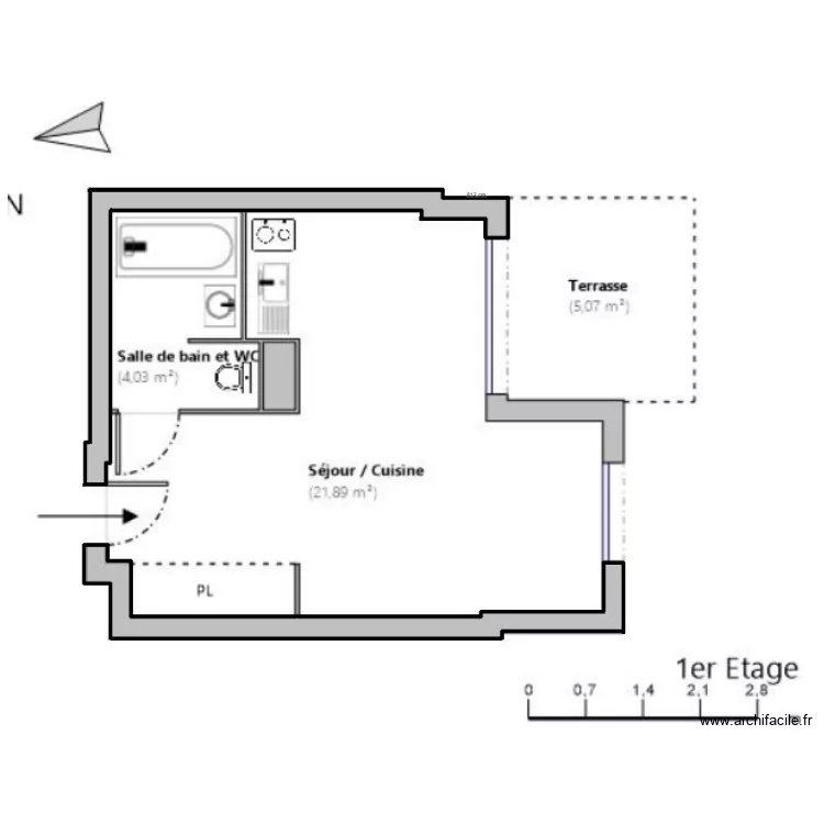 studio frejus. Plan de studio frejus. Plan de