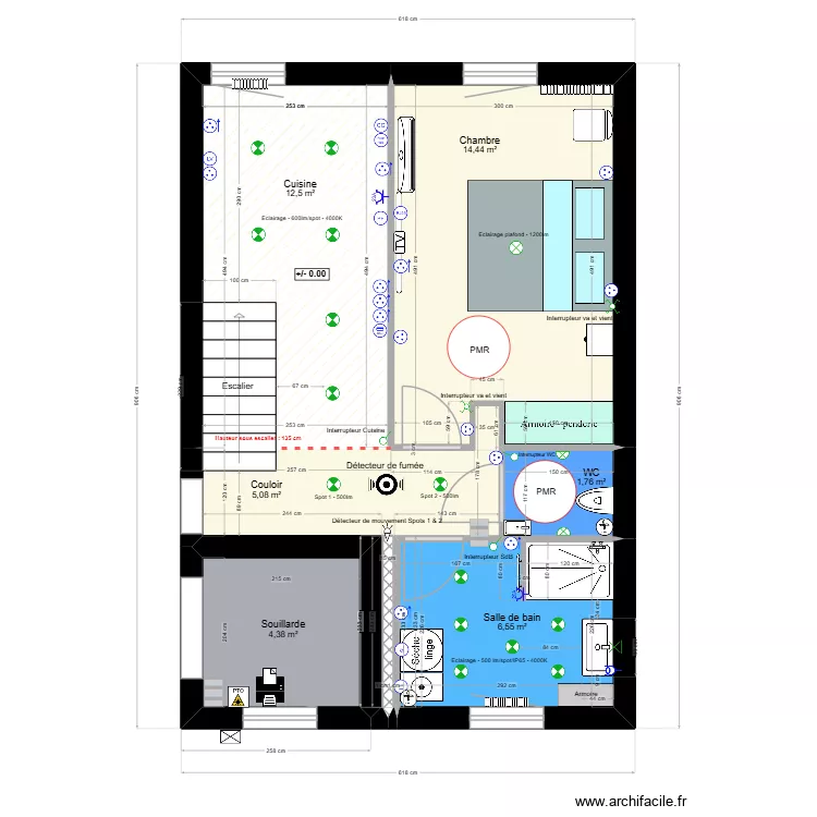 KERFRIDEN 3. Plan de 6 pièces et 45 m²