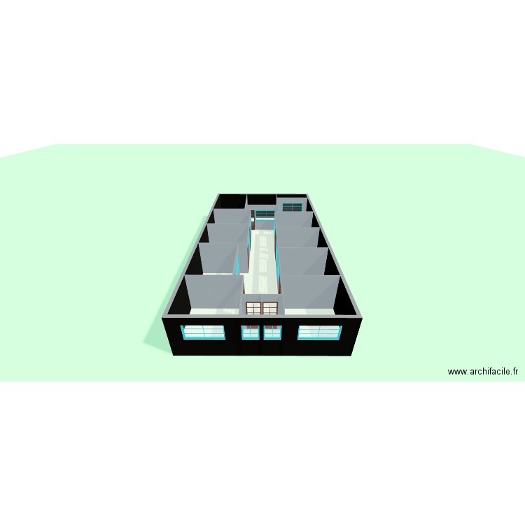 Locales comerciales planta alta. Plan de 15 pièces et 140 m2