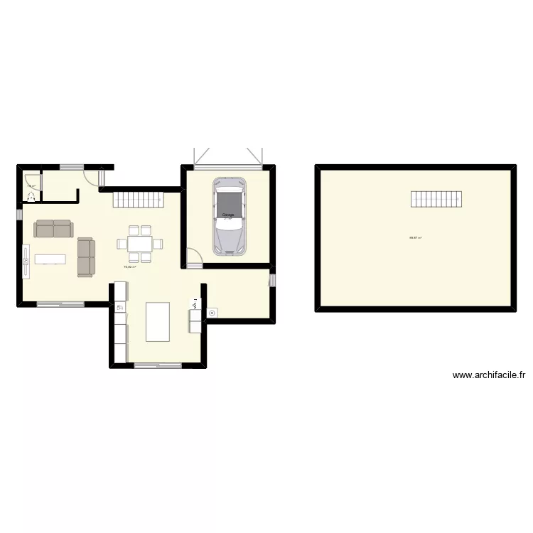 Projet maison. Plan de 4 et 166 m² Projet maison. Plan de 4 et 166 m²