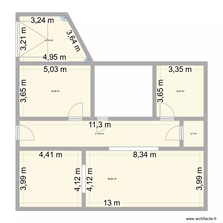 HUNAMA. Plan de 6 Pièces et 118 m²