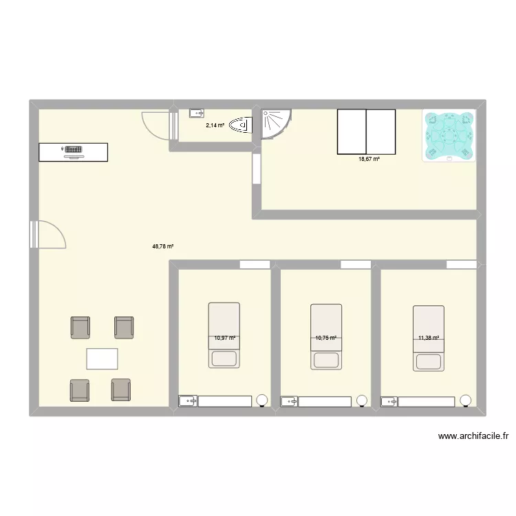 institut skandi. Plan de 6 Pièces et 103 m²