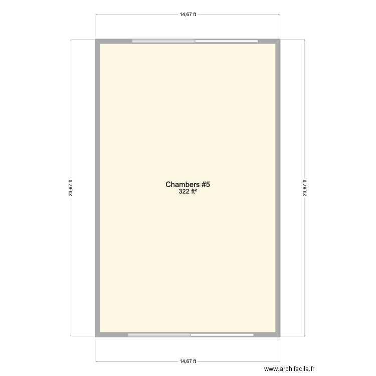 DJA USA Chamber 5. Plan de 1 pièce et 30 m2