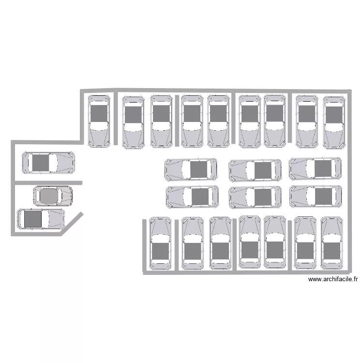 PARKING apr&egrave;s . Plan de 