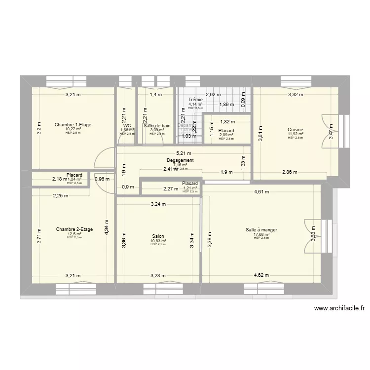 CLEMARES. Plan de 20  et 169 m²