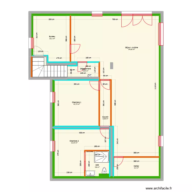 Badi-Perconte - Projet sous-sol. Plan de 