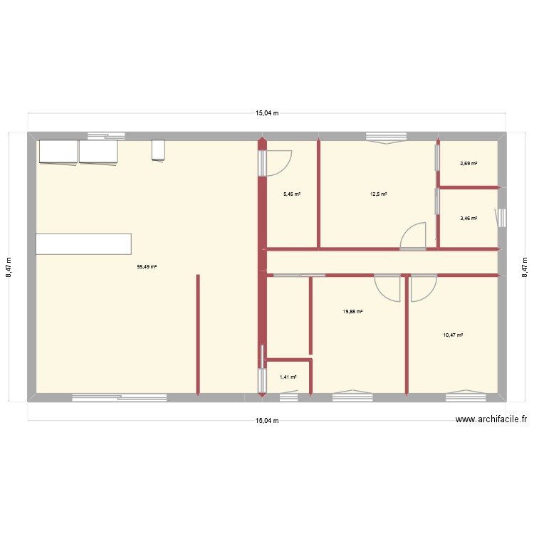 maison quentin elodie. Plan de 8 pièces et 111 m2