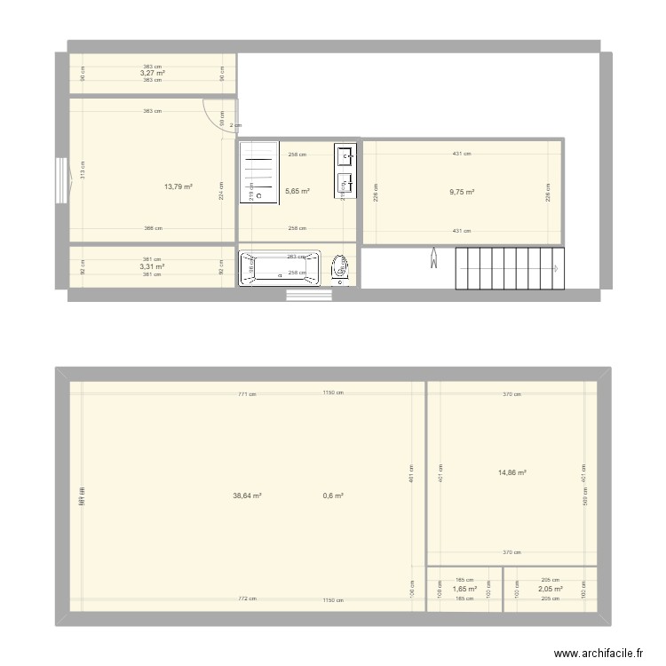 etage 3. Plan de 10 pièces et 151 m2