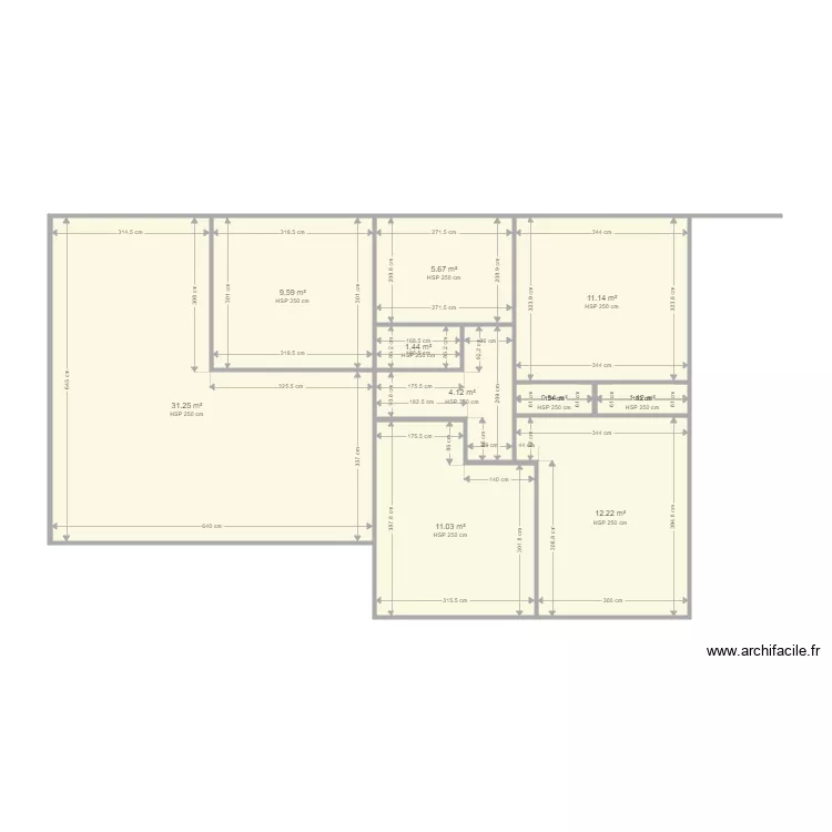 FOURGEAUD. Plan de 10 pièces et 89 m²