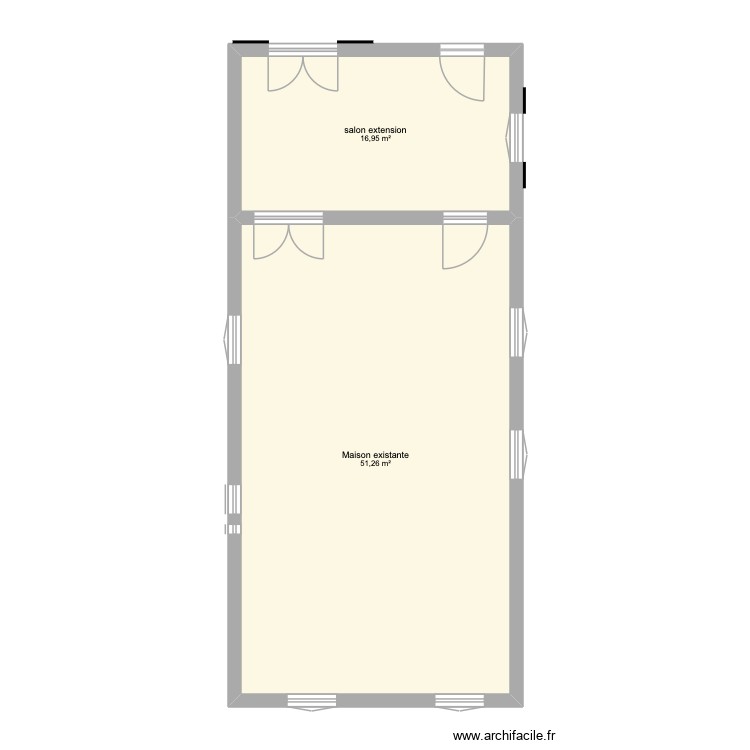 salon extension. Plan de 0 pièce et 0 m2