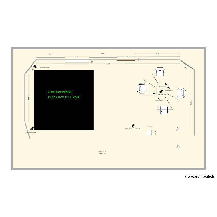 Plateau LENOVO - Hugo. Plan de 1 pièce et 161 m2
