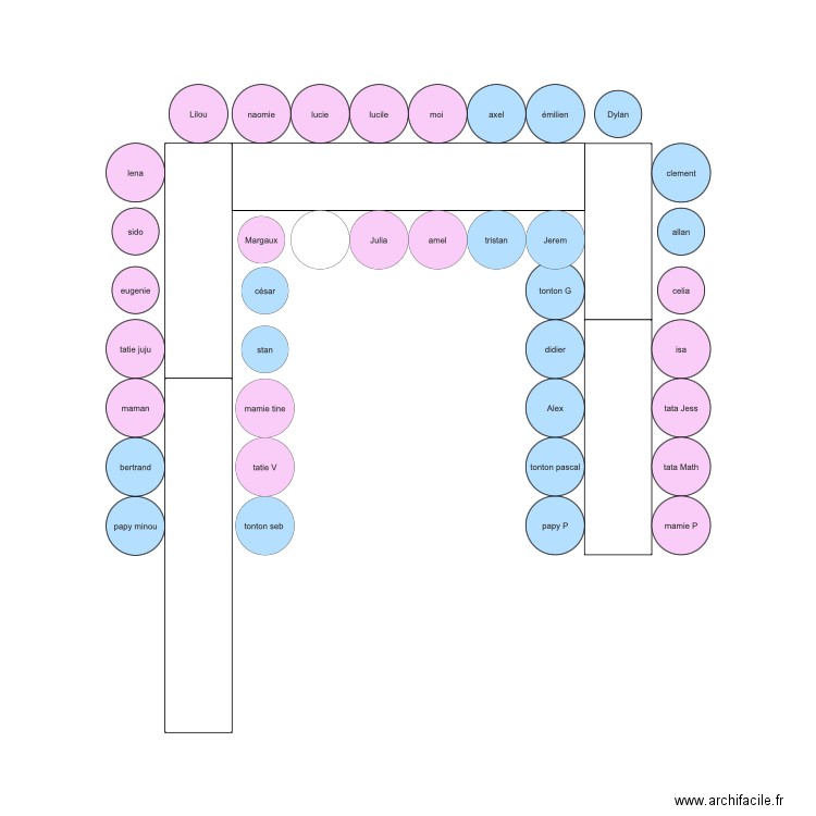 plan de table. Plan de 0 pièce et 0 m2