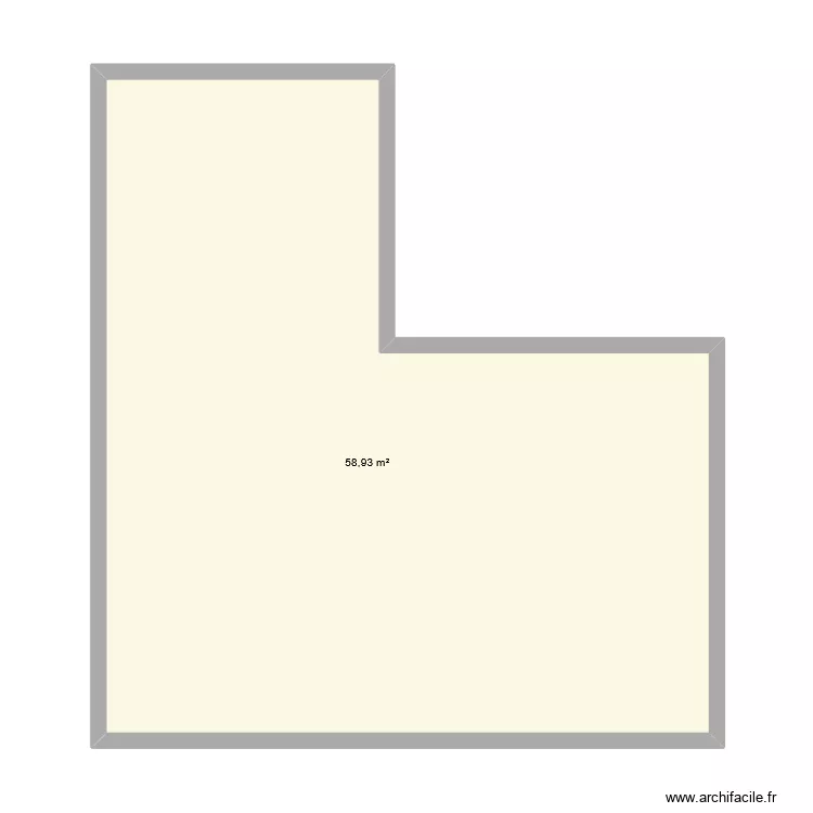 tony. Plan de 1  et 59 m²