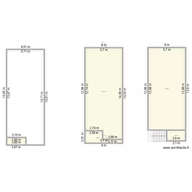plan exterieur. Plan de 5 pièces et 162 m²