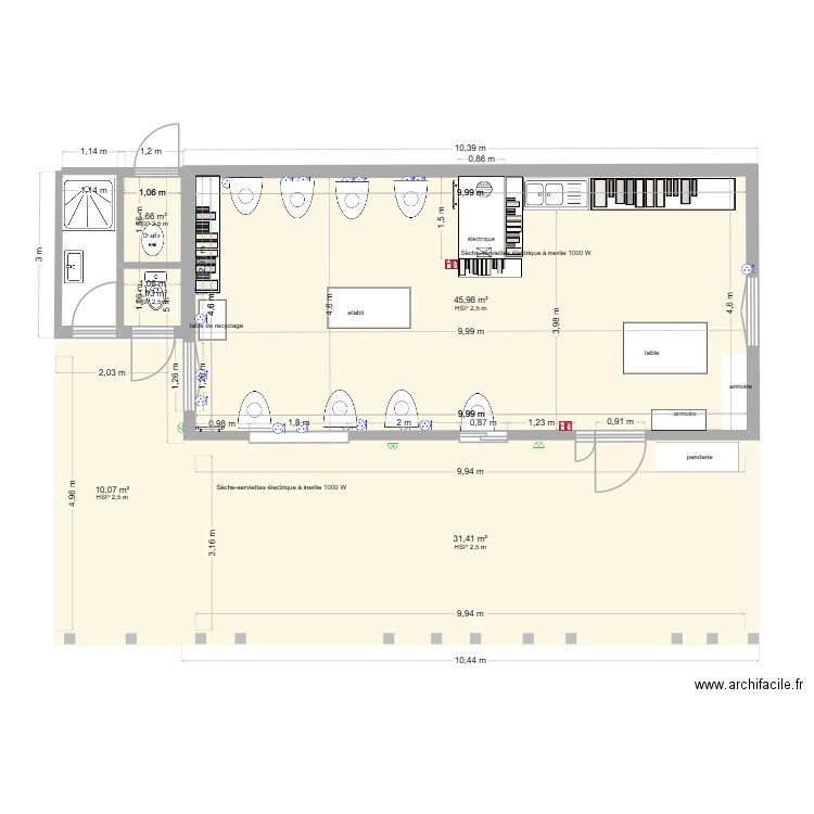 la cabane des potiers999. Plan de 5 pièces et 90 m2