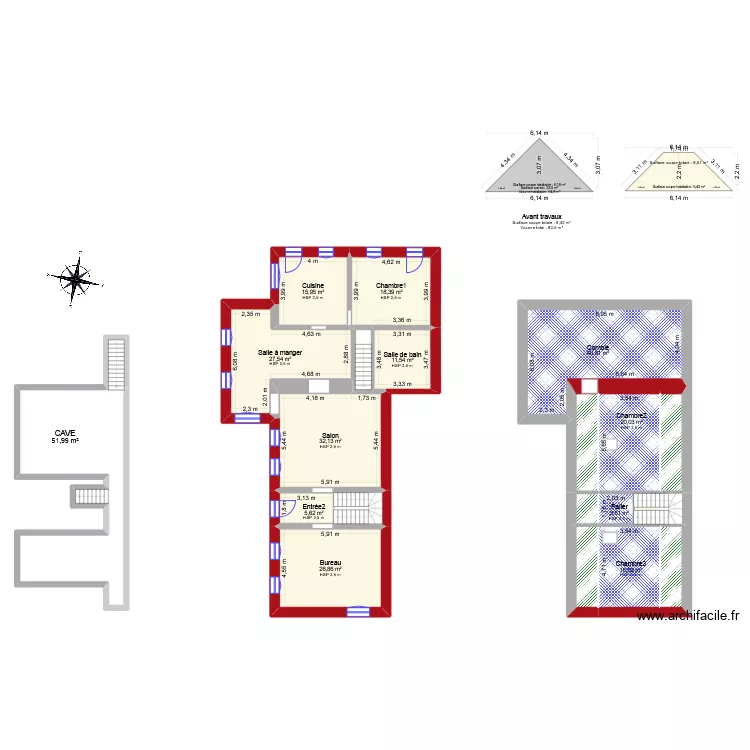 Bisiaux ET1. Plan de 