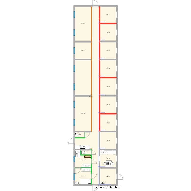 Bergerie 2. Plan de 17 pièces et 187 m2