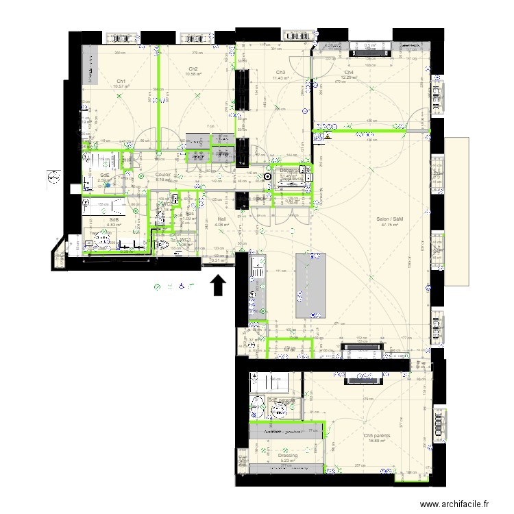 29 crs FR v28 Elec. Plan de 44 pièces et 154 m2