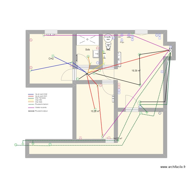 Eclairage Gite 2. Plan de 0 pièce et 0 m2