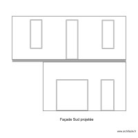 Fa&ccedil;ade Sud projet&eacute;e