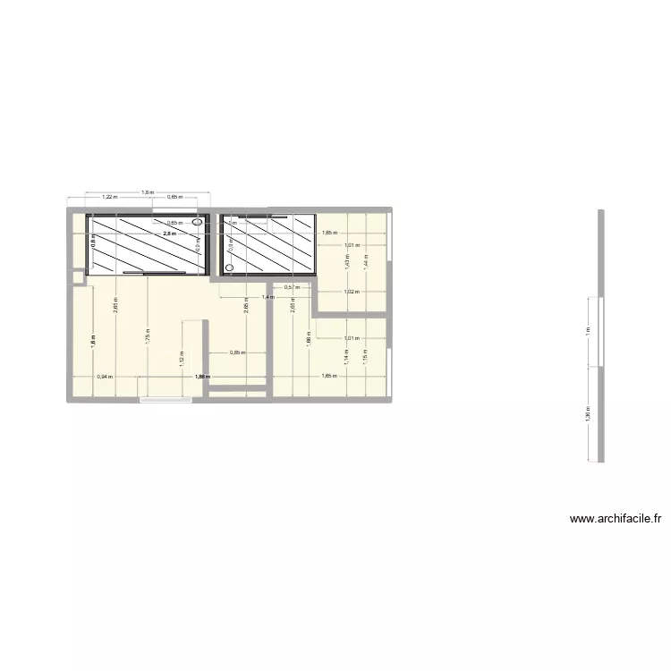 SDB m&eacute;tr&eacute; 1. Plan de 