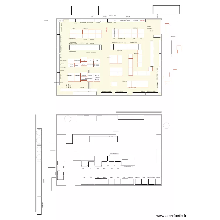 MAG 110. Plan de 1  et 281 m²
