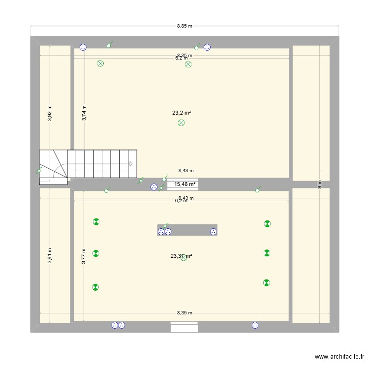 Maison Anna Etage. Plan de 3 pièces et 112 m2