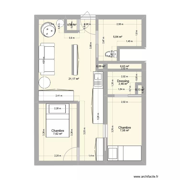 PARC A BALLONS PMR. Plan de 9  et 45 m²