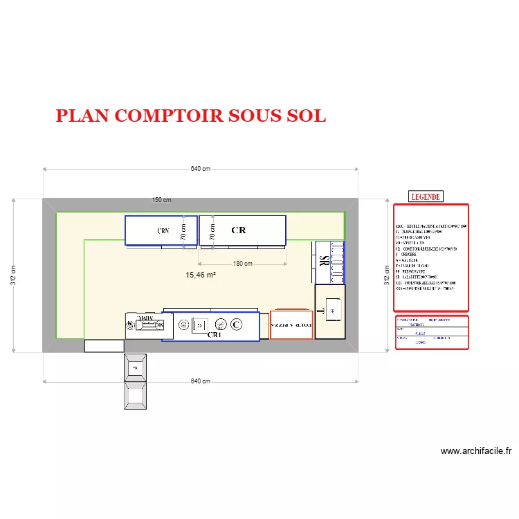 PROJET BISCOTTE SOUS SOL AVEC DIMENSION. Plan de PROJET BISCOTTE SOUS SOL AVEC DIMENSION. Plan de