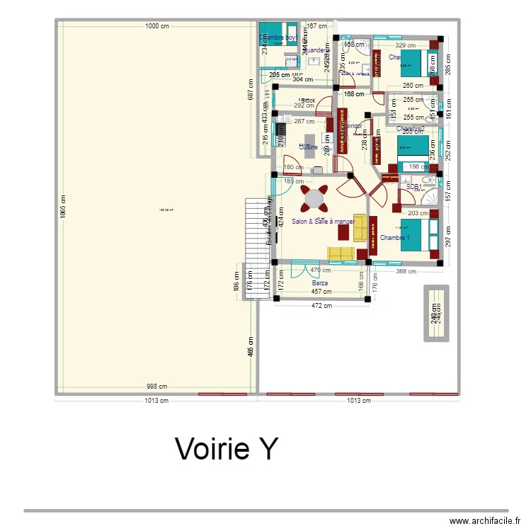 Vue plan etage 170725. Plan de 14 pièces et 293 m2