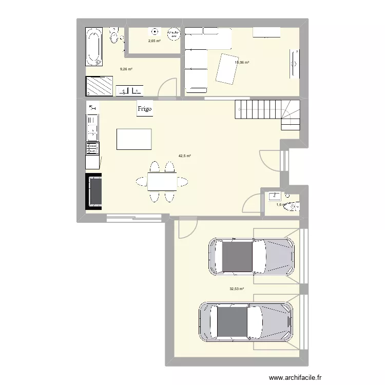 plan maison 1. Plan de 6 pièces et 104 m² plan maison 1. Plan de 6 pièces et 104 m²