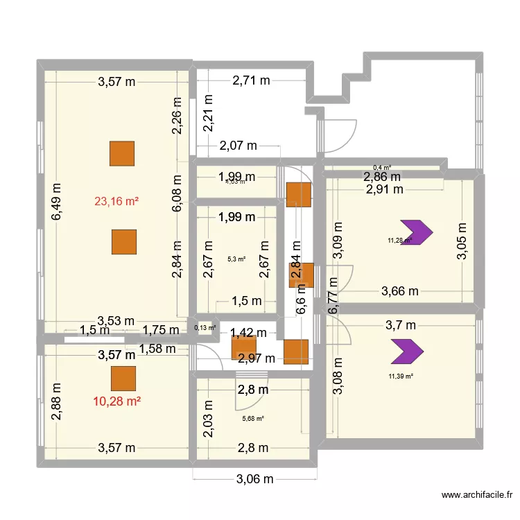 Plan-appt-sols. Plan de 9 Pièces et 69 m² Plan-appt-sols. Plan de 9 Pièces et 69 m²