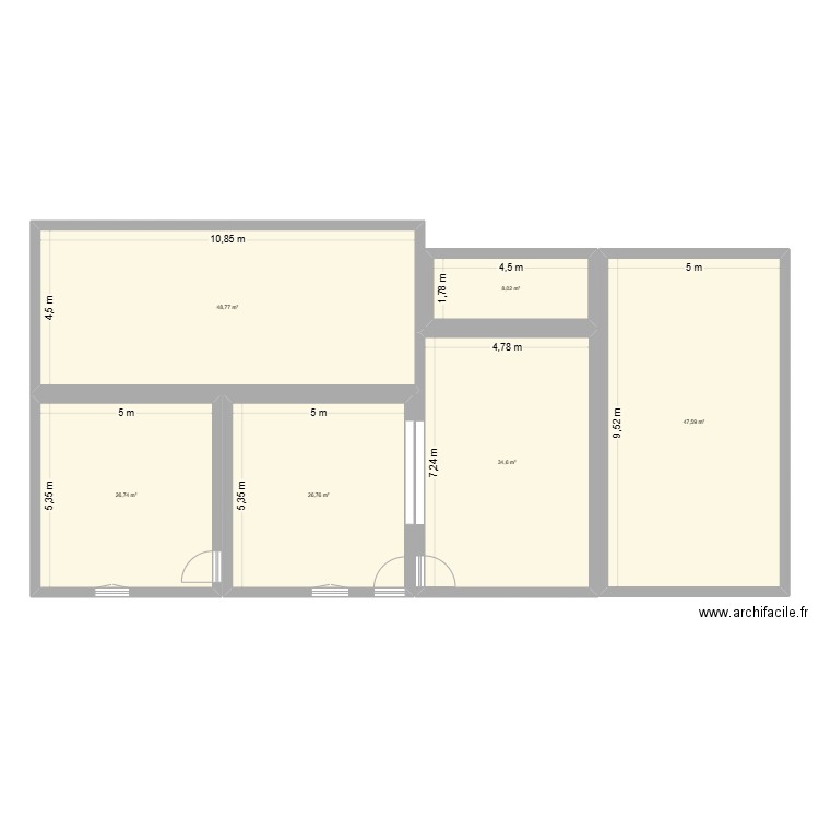 LOUESME PLAN PROJET. Plan de 6 pièces et 192 m2