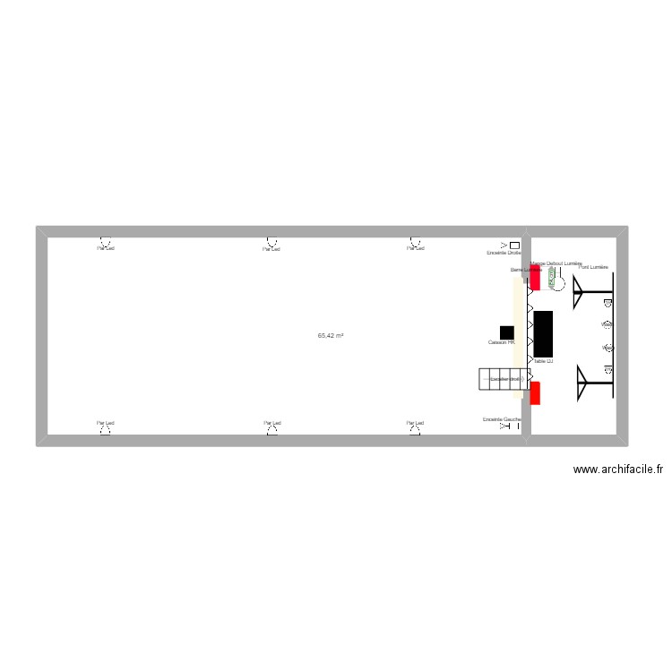 Plan Prestation Samedi 14 Juin 2025. Plan de 1 pièce et 65 m2