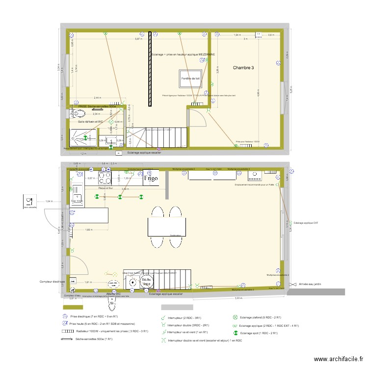 PLANS MAISON avril 2025. Plan de 6 pièces et 190 m2