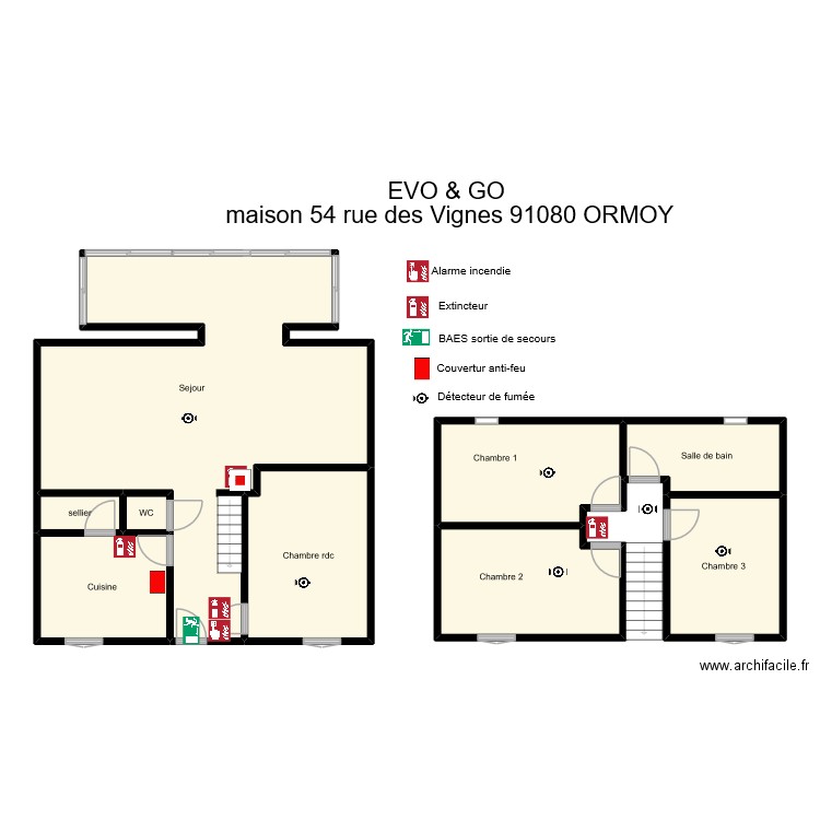 91080 ORMOY. Plan de 9 pièces et 125 m2