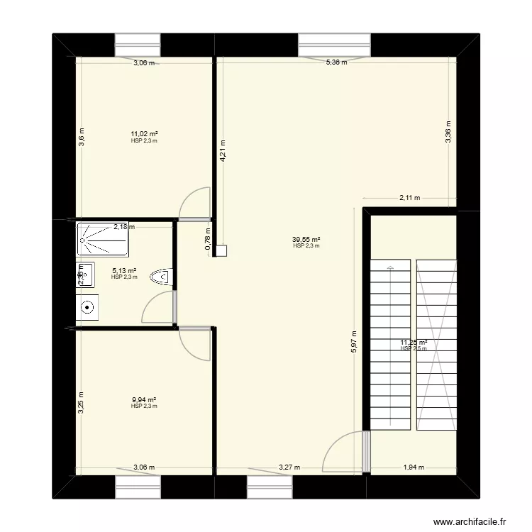 1er étage grange superficie ok ok. Plan de 5 et 77 m² 1er étage grange superficie ok ok. Plan de 5 et 77 m²