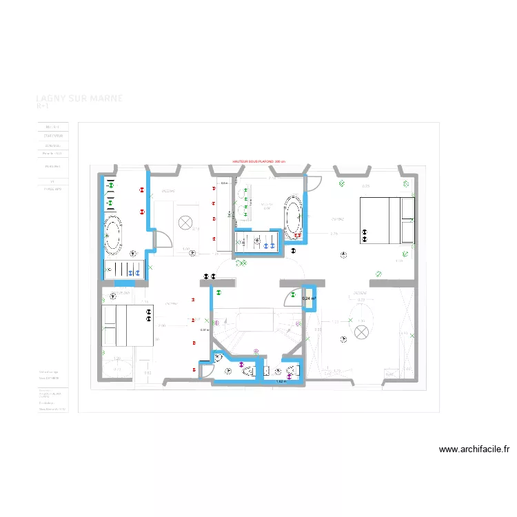 ECLAIRAGE/ PLAFOND 1ER. Plan de 1 et 0 m² ECLAIRAGE/ PLAFOND 1ER. Plan de 1 et 0 m²