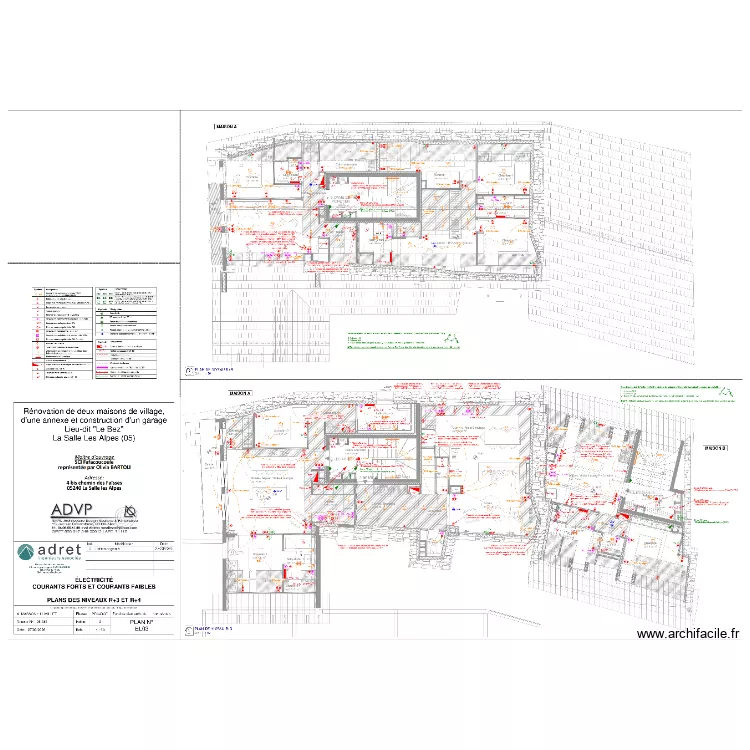 La Salle plan des niveaux R+3 et R+4. Plan de La Salle plan des niveaux R+3 et R+4. Plan de