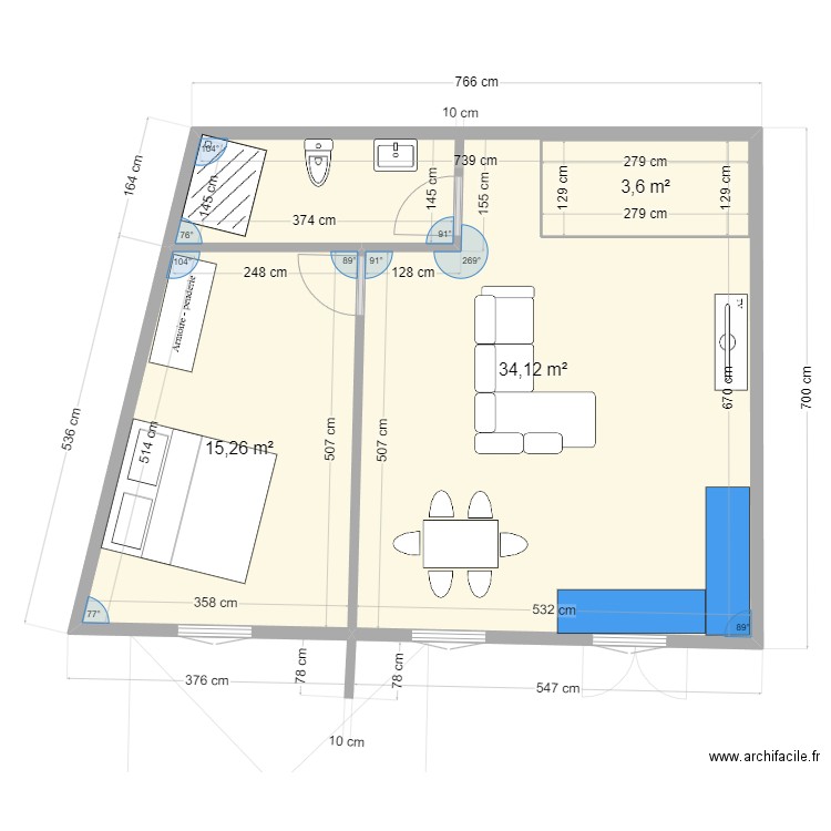 Plan Maison 2 Tessan. Plan de 10 pièces et 166 m2