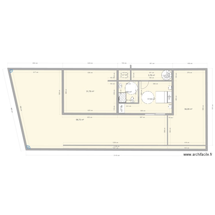 Plan Maison 2 Tessan. Plan de 10 pièces et 166 m2