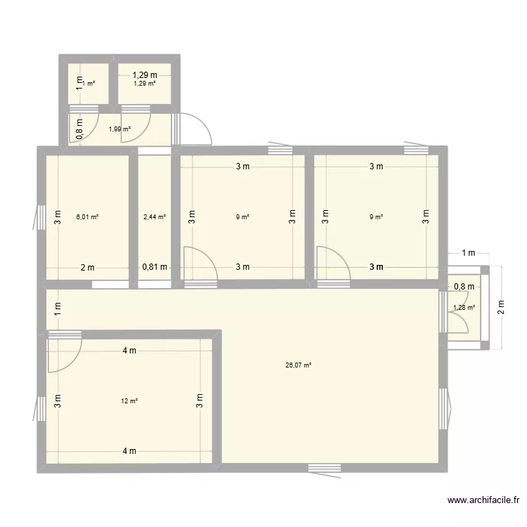 BRANDON. Plan de 10  et 70 m²