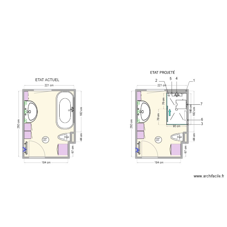 dossier ARNOUX. Plan de 5 pièces et 12 m2