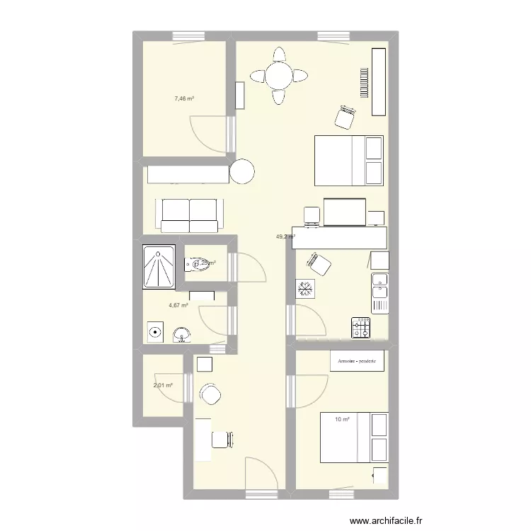 Appartement Sabine. Plan de 