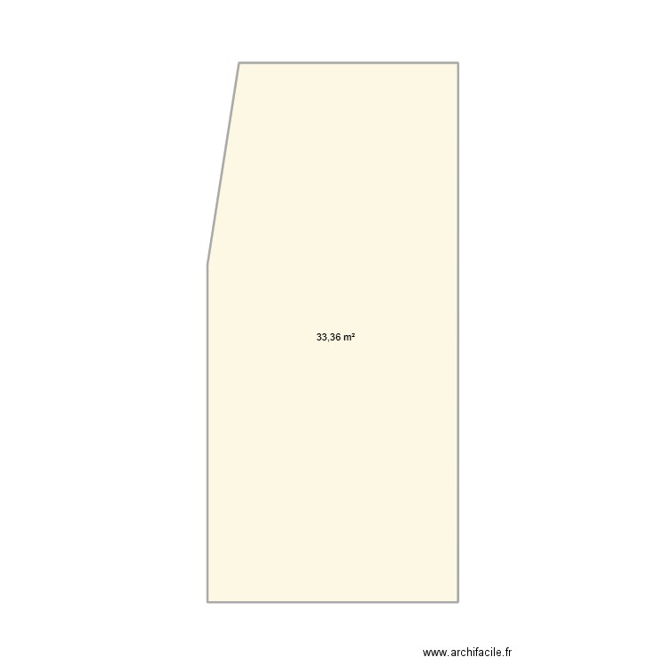 extension m2. Plan de 1 pièce et 33 m2