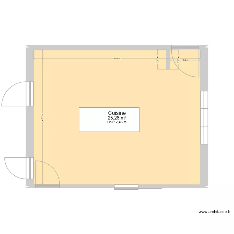 cuisine. Plan de 1 et 25 m² cuisine. Plan de 1 et 25 m²