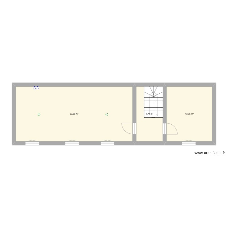 maison caude bec. Plan de 3 pièces et 55 m2